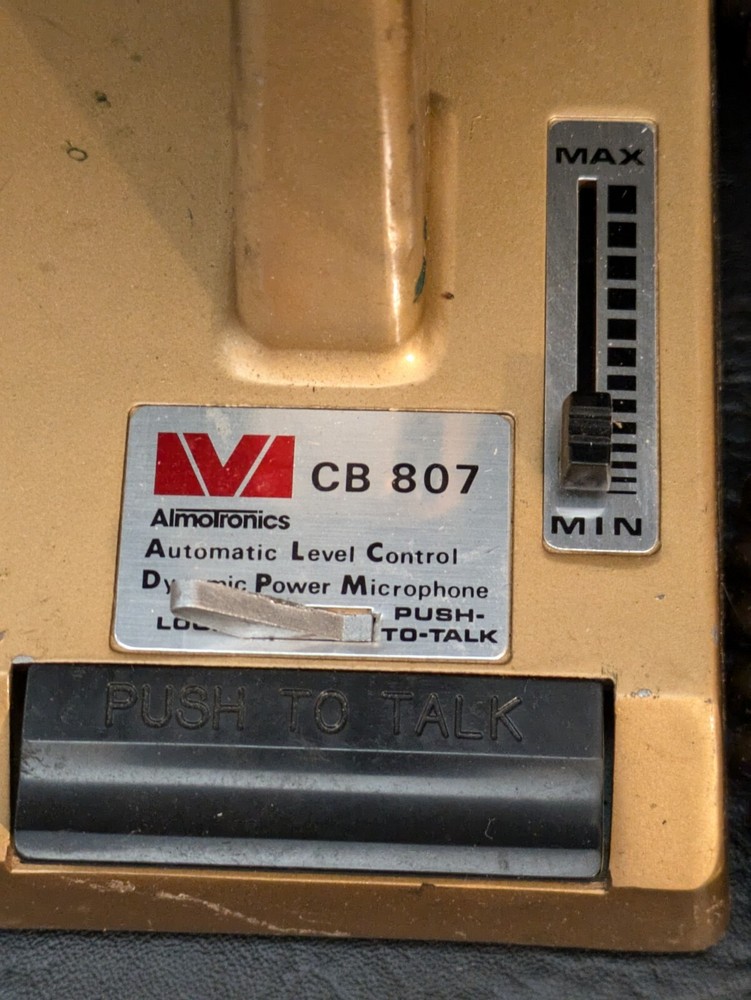 Almotronics Automatic Level Control Ham Radio Microphone CB 807 5 Pin Untested