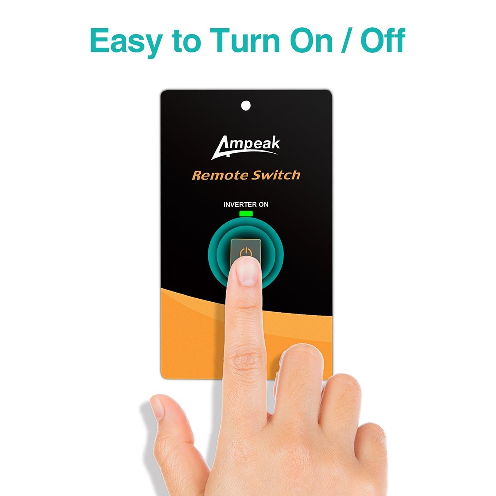 AC Power Inverter Remote On/Off Switch with 20 Ft Cable Push Button Switch LE...