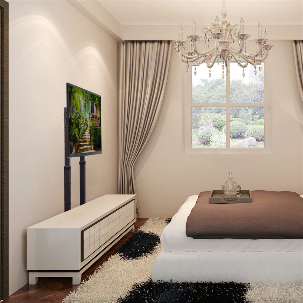 Free Standing Floor TV Stand Portable TV Mount Height Adjust 32"-100" No Drill