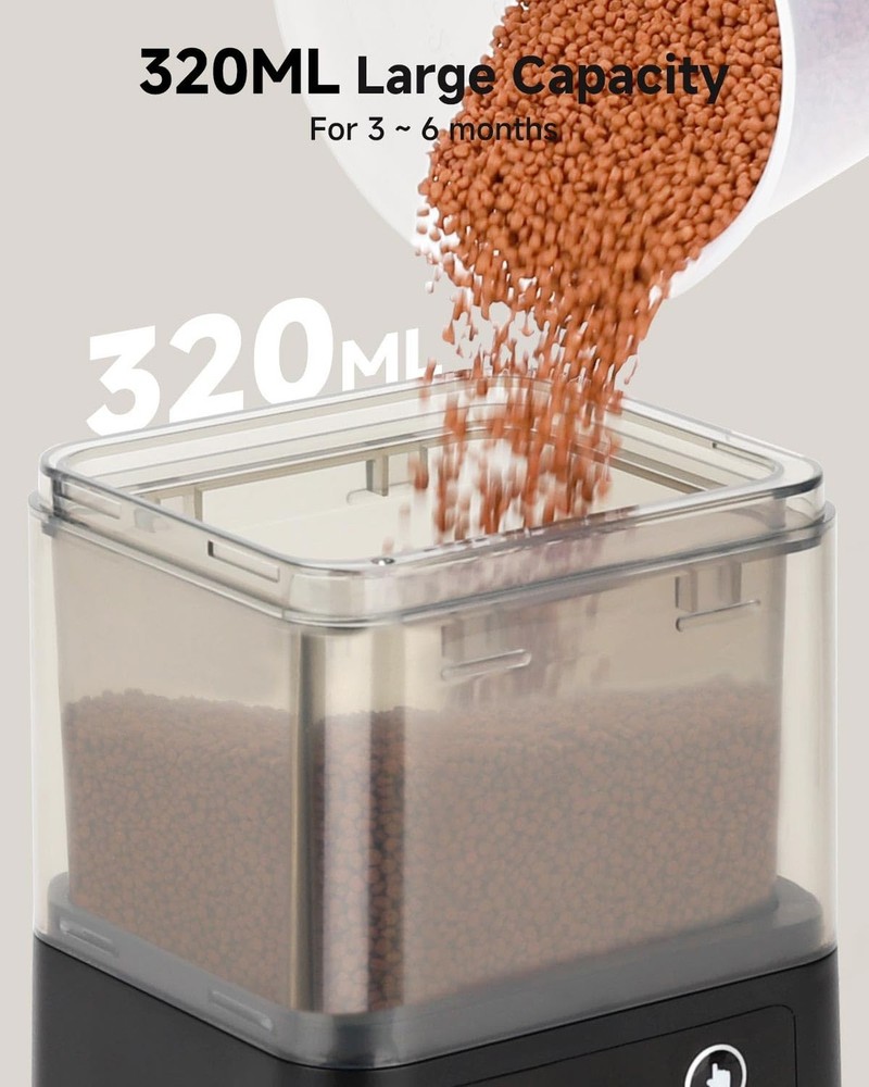 fishkeeper Automatic Fish Feeder for Aquarium - 320ML Large Capacity Adjustab...