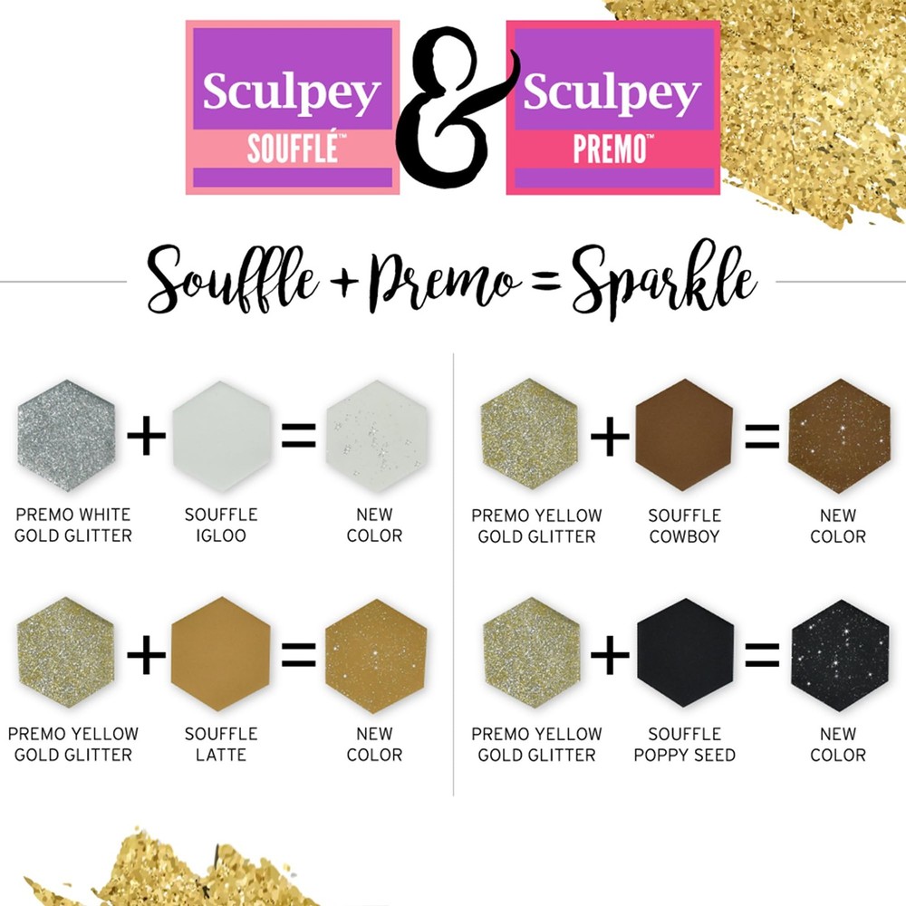: Multipack - Premo + Souffle - 24 Unique Color-Glitter Bars, Sampler Pack, N...