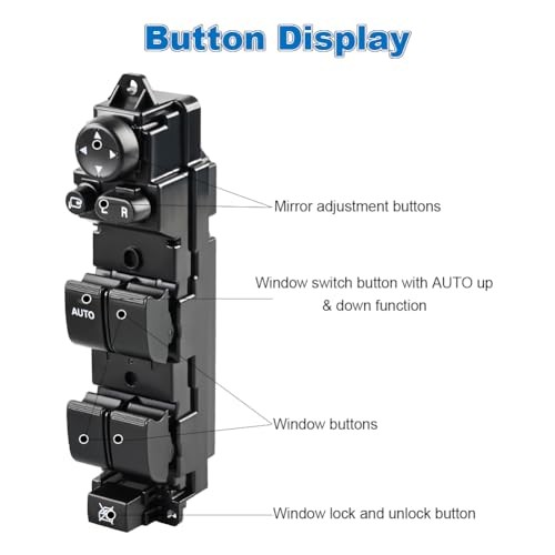 Automatic Power Master Window Switch Compatible with Mazda 2 L4 1.5L 2011 2012