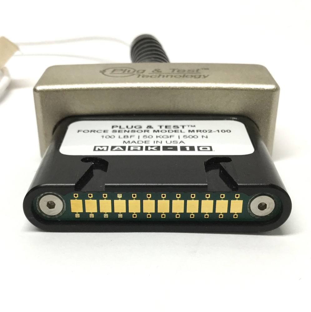 Mark-10 MR02-100 Plug & Test Force Sensor Compression Load Cell 100lbf / 500N