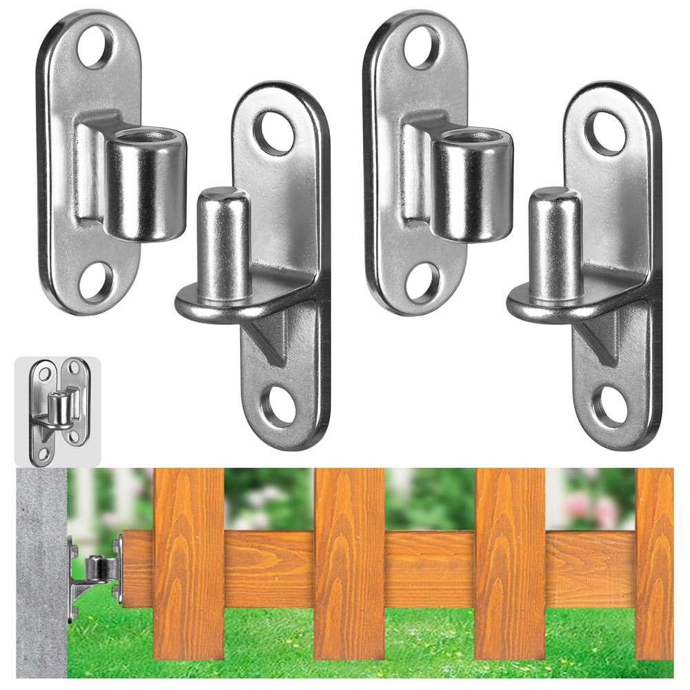 HAGWARE Gate Hinges Wall Mount Hinge, 2Pack Heavy 2 Pack(4pcs)
