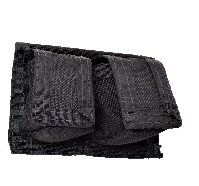 HKS 100B SpeedLoader Case Double Black Cordura Hook & Loop