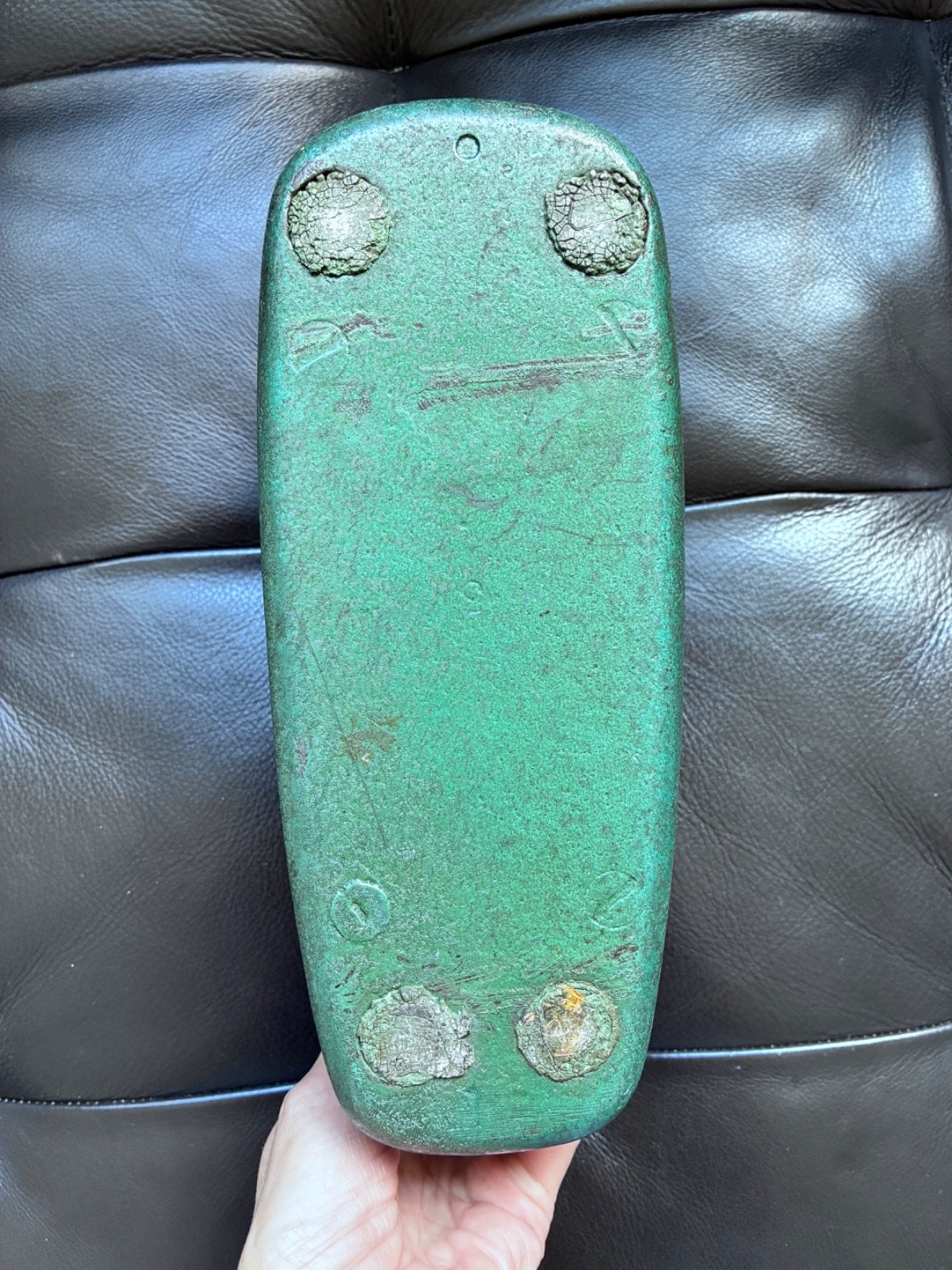 Vintage Industrial Cast Iron Whale Tail Scotch Tape Dispenser Steampunk Art Deco