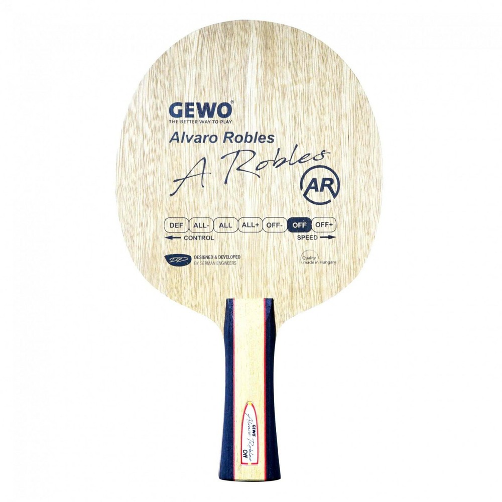 Gewo Alvaro Robles OFF table tennis blade, FL handle