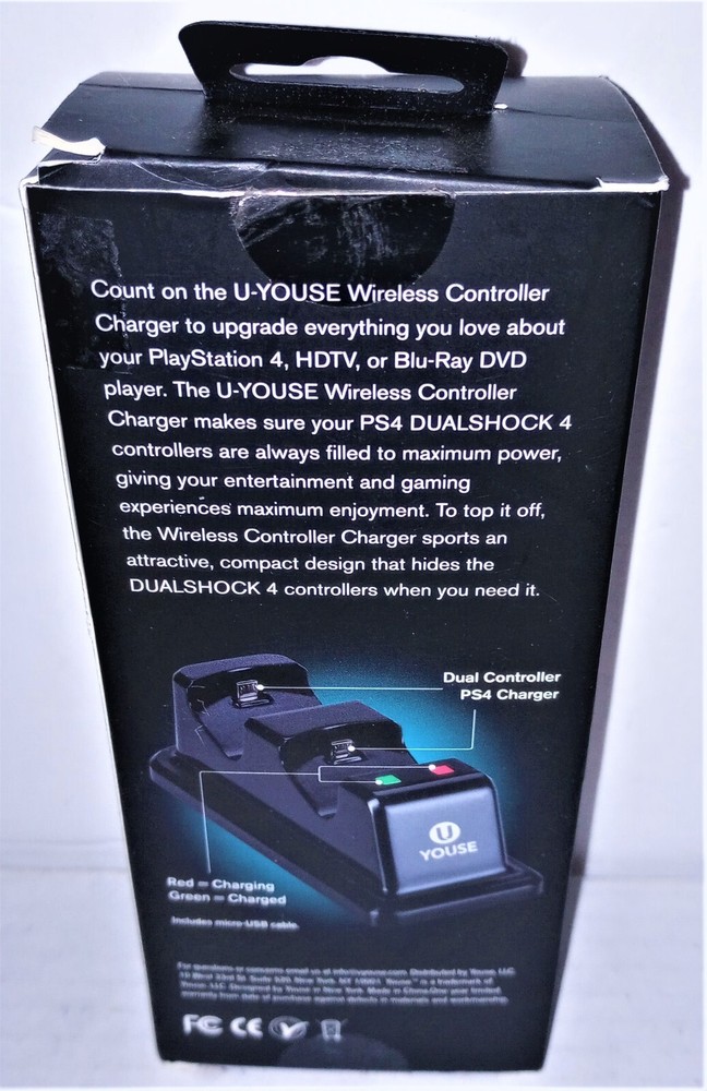 Wireless Controller Charger for Use w/ PS4 Controllers (U Youse) Tested / Works