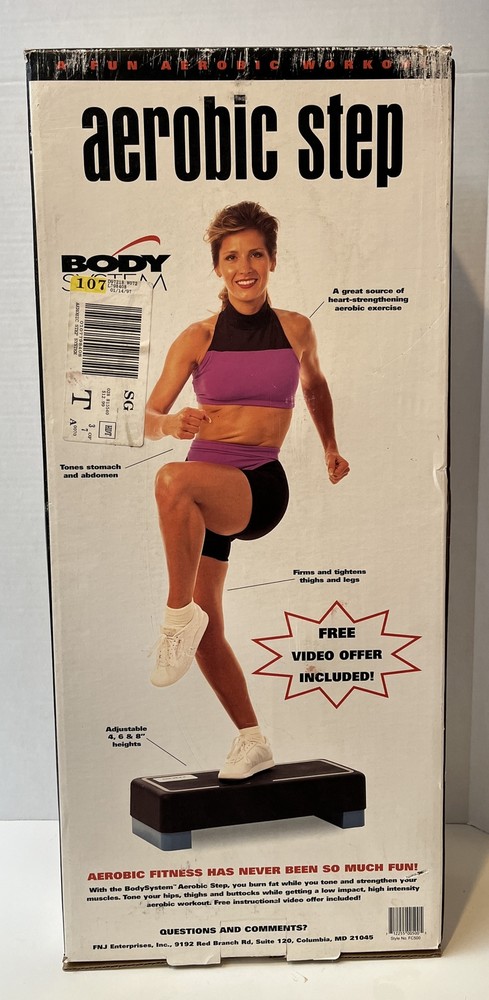 Vintage 90s Body Aerobic Step Stepper Workout Exercise plank riser adjustable