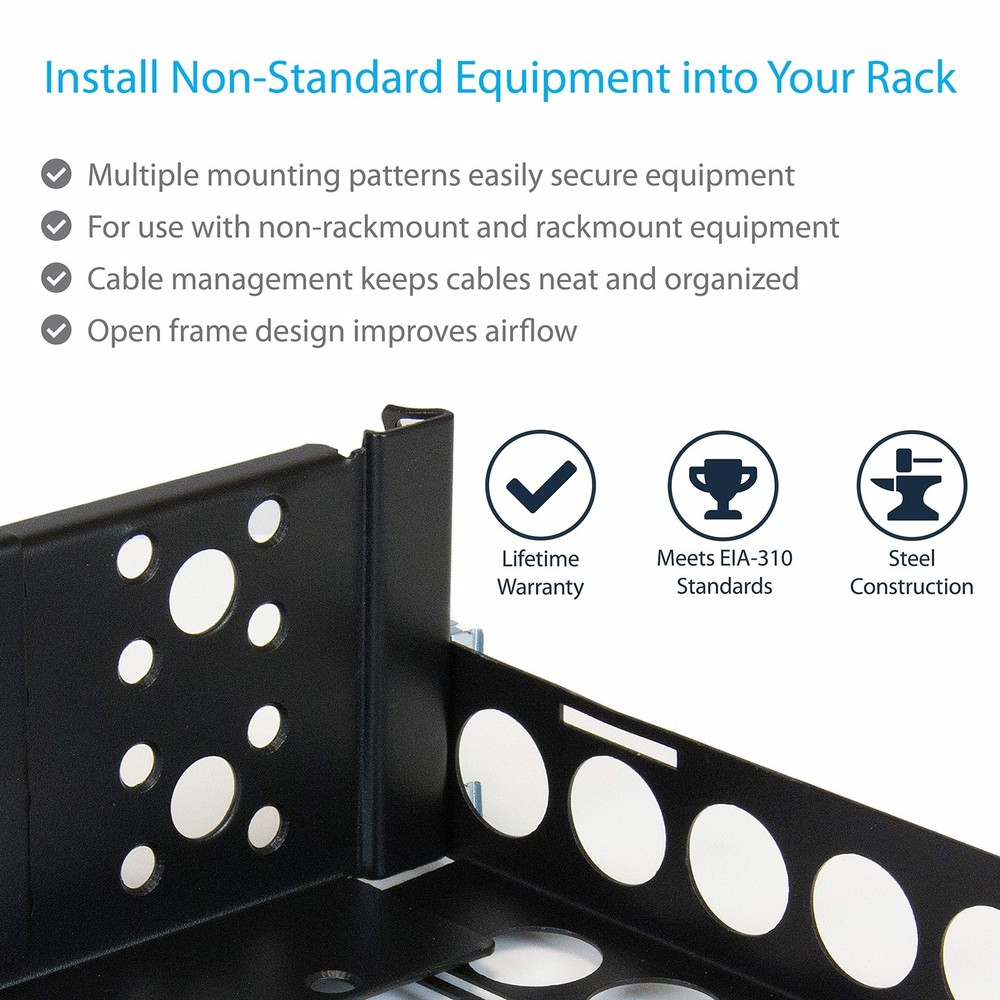 StarTech 2U Fixed 19" Adjustable Depth Universal Server Rack Rails