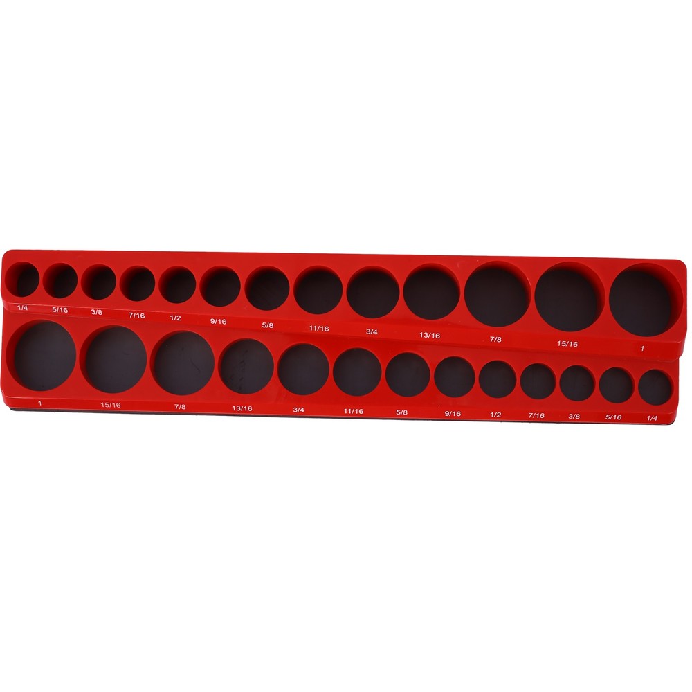 Magnetic Socket Organizer Set 68 Slots Socket Holder Set Includes 1/4" 3/8" 1/2"