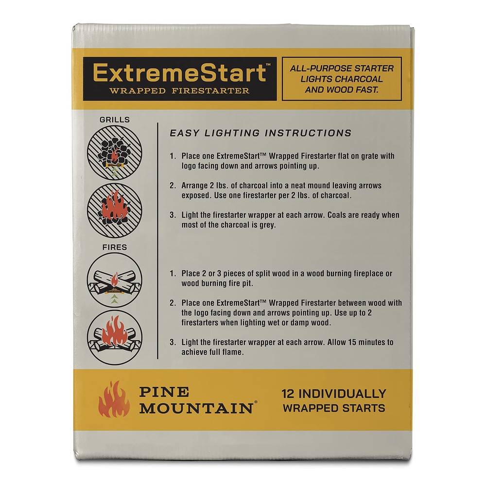Firestarters ExtremeStart, 12 Wrapped Fire Starters by