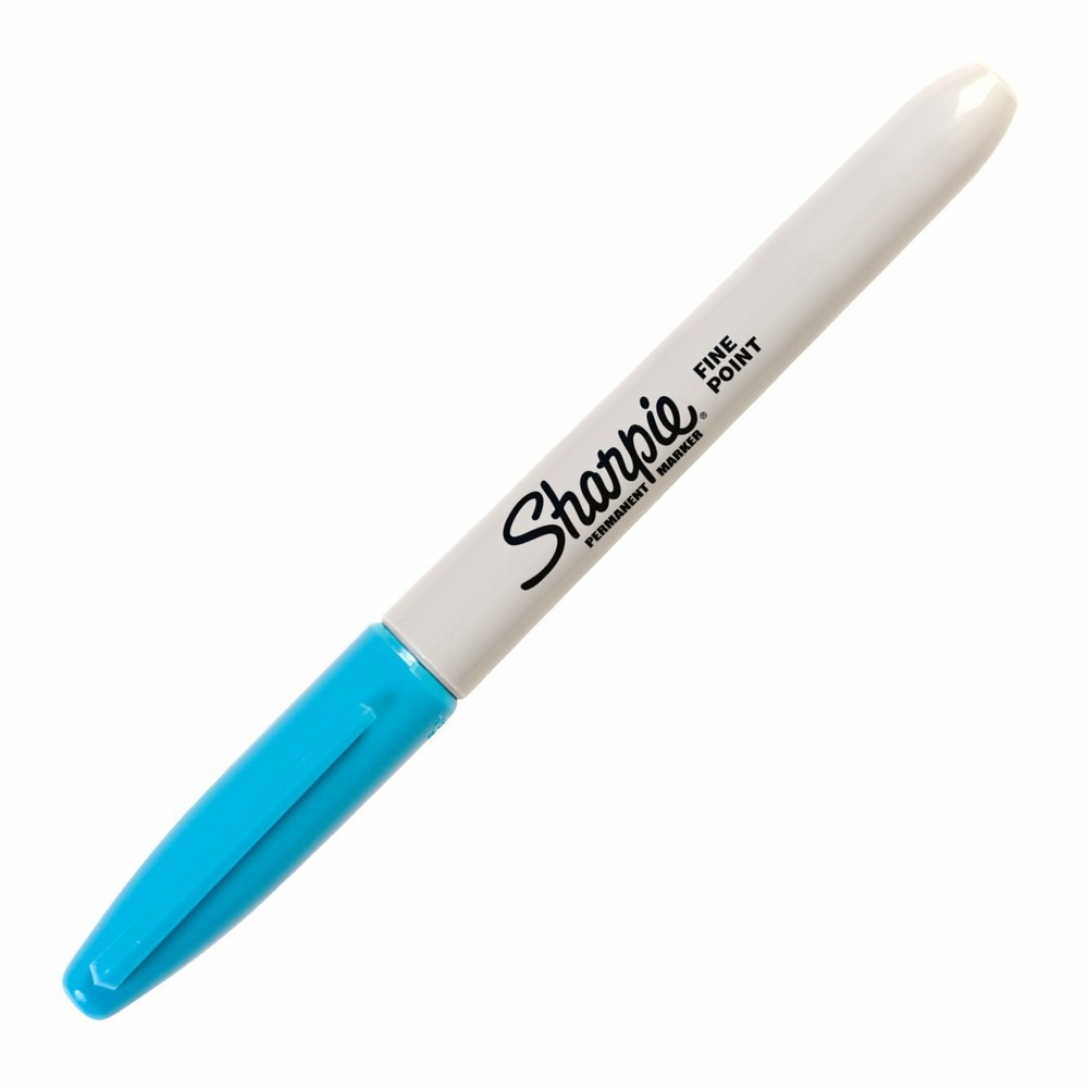 30133 Sharpie Fine Point Permanent Marker, Original Sharpie, Turquoise, 1 Each