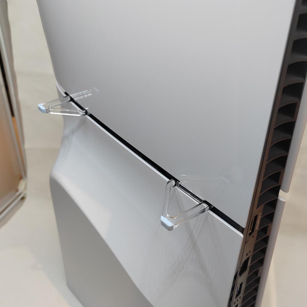 Clear Anti-slip Triangular Mount Support For PS5 Slim Console Horizontal Stand