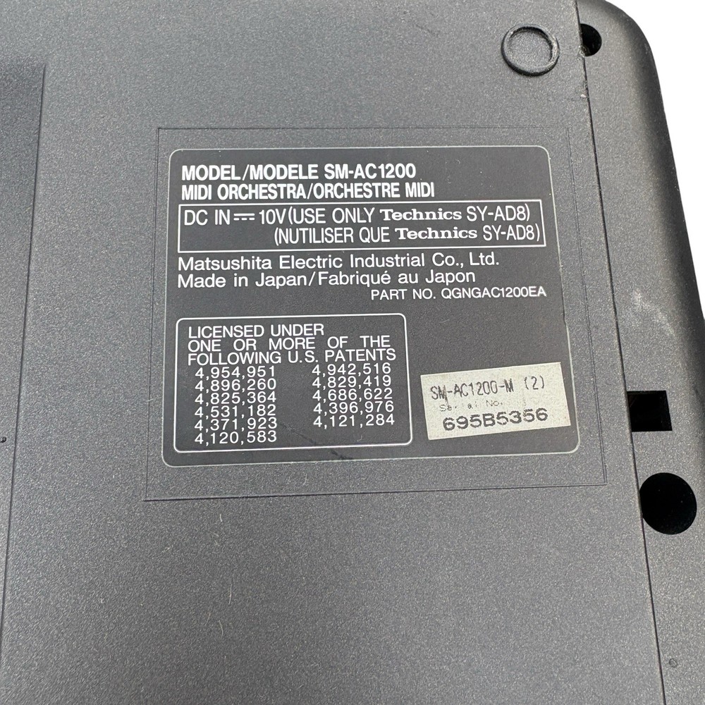 Technics SM-AC1200 MIDI Orchestra Sound Module No Power Cable
