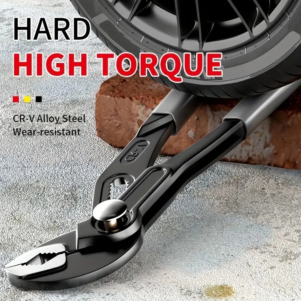 Adjustable Water Pump Pliers Quick Release Plumbing Pipe Wrench Tool