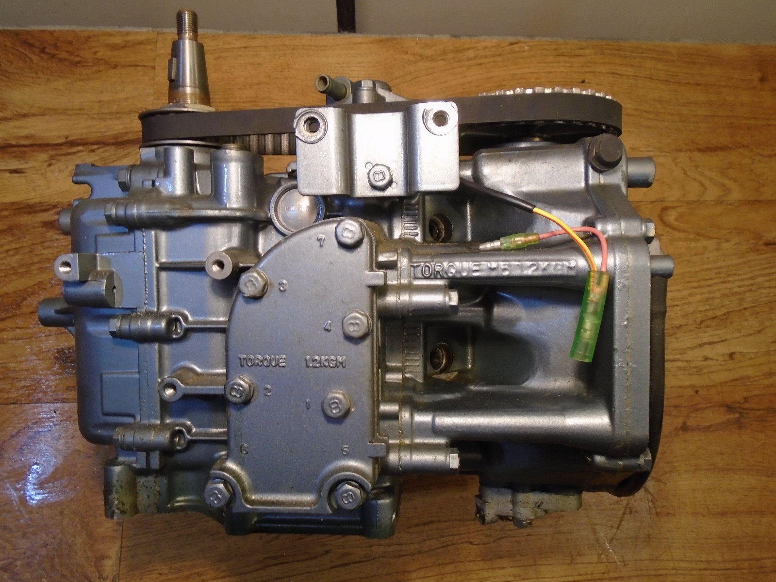 1985-1989 Yamaha 9.9 hp 4 stroke powerhead crankcase assembly