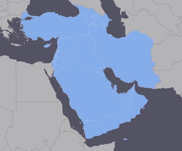 Middle East GPS map 2026 for Garmin