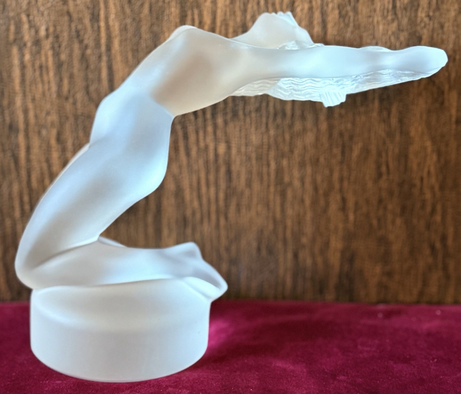 Vintage Lalique France 5” Frosted Crystal "Chrysis" Nude Woman Figurine With Box