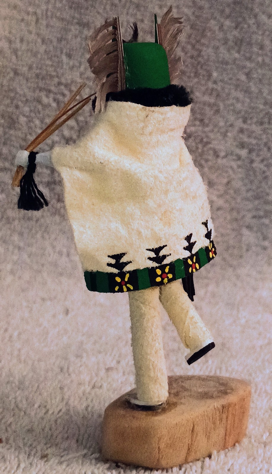 Two Miniature Hopi Kachinas Crow Mother And Bear Kachina Signed A.E. Lewis