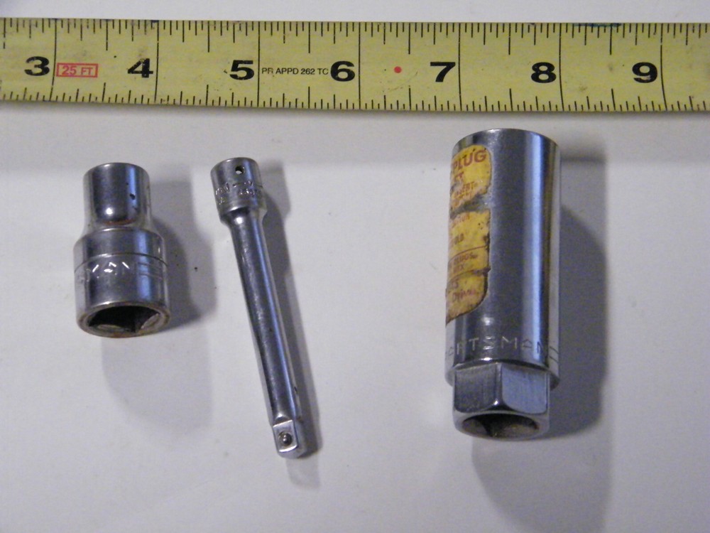 Craftsman 1/4 Extension, Spark Plug Socket 13/16 1/2 Drive,  7/16 Socket