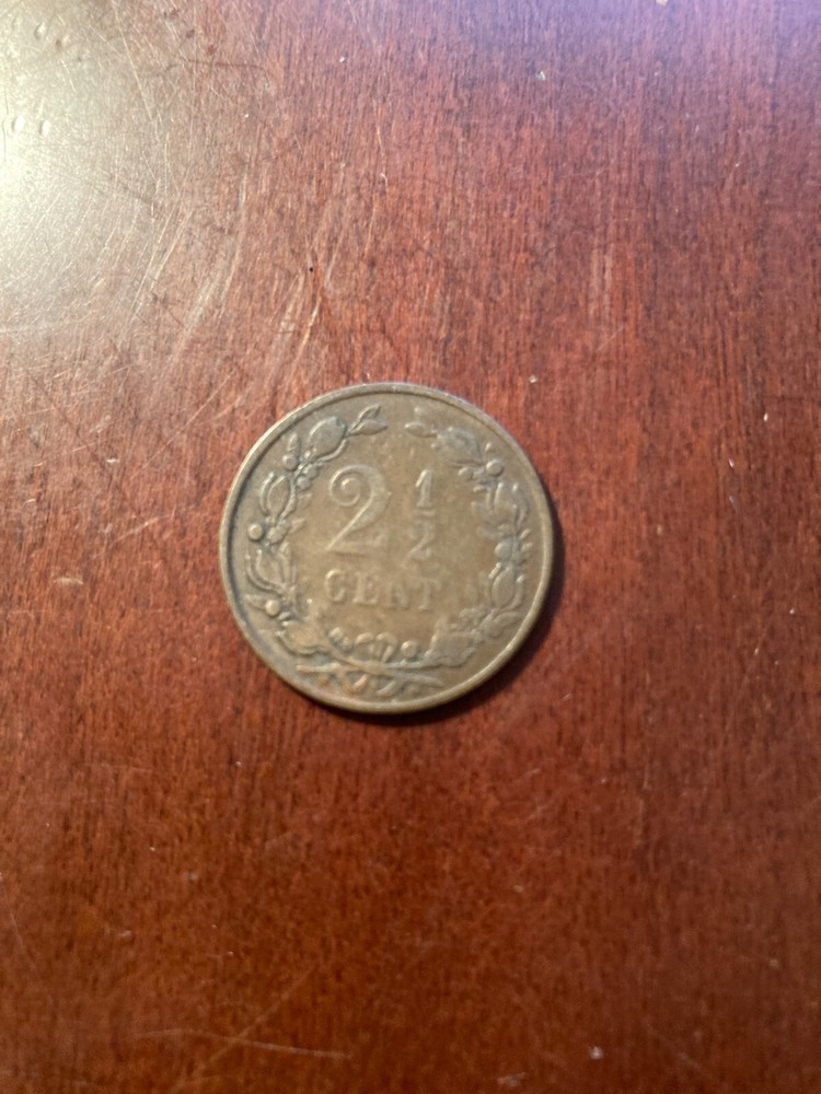 1880 Netherlands 2 1/2 Cents