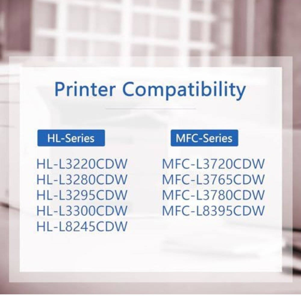 DR229CL 4-Pack Drum Unit Replacement- Brother Printers MFC-L3780CDW HL-L3280CDW