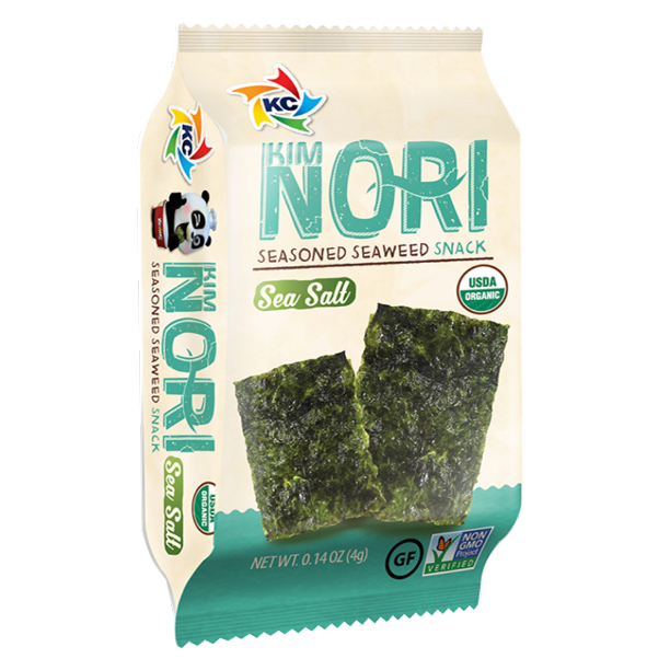 Organic Seasoned Roasted Seaweed Snacks 12 PK Sea Salt. Kim Nori