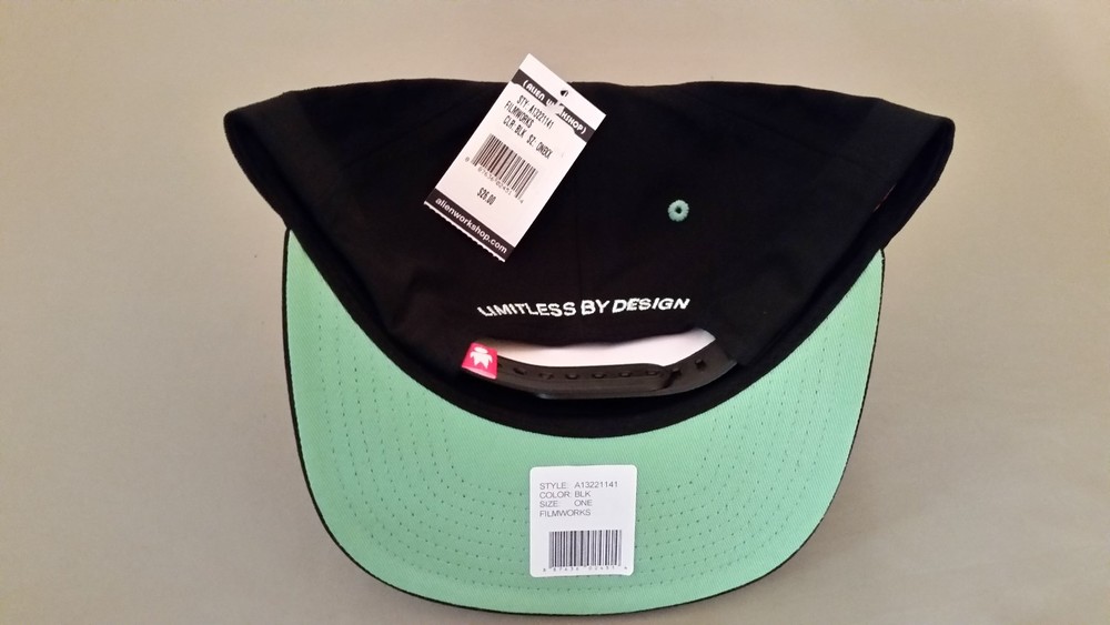 New Alien Workshop Skater Baseball Black Mint Green Snapback Cap Hat