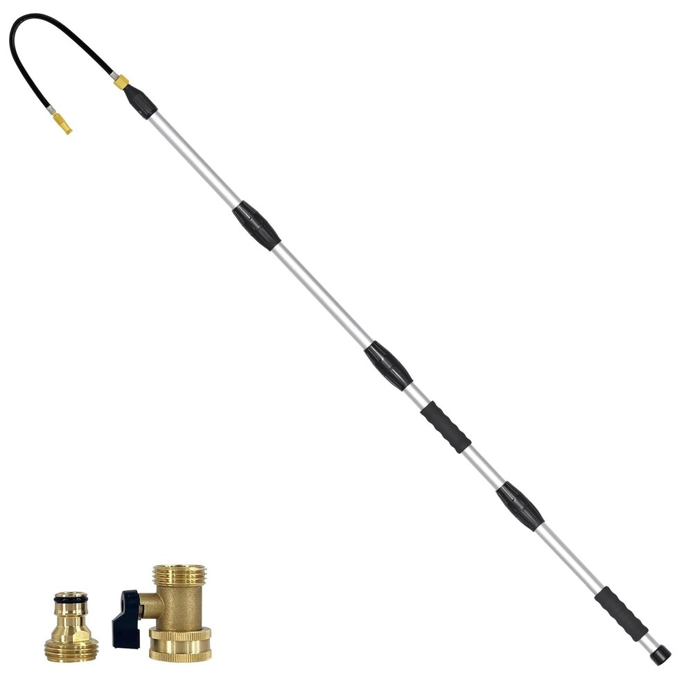 7FT Gutter Cleaning Tools from Ground, Telescopic Rain Gutter Cleaners Tool w...