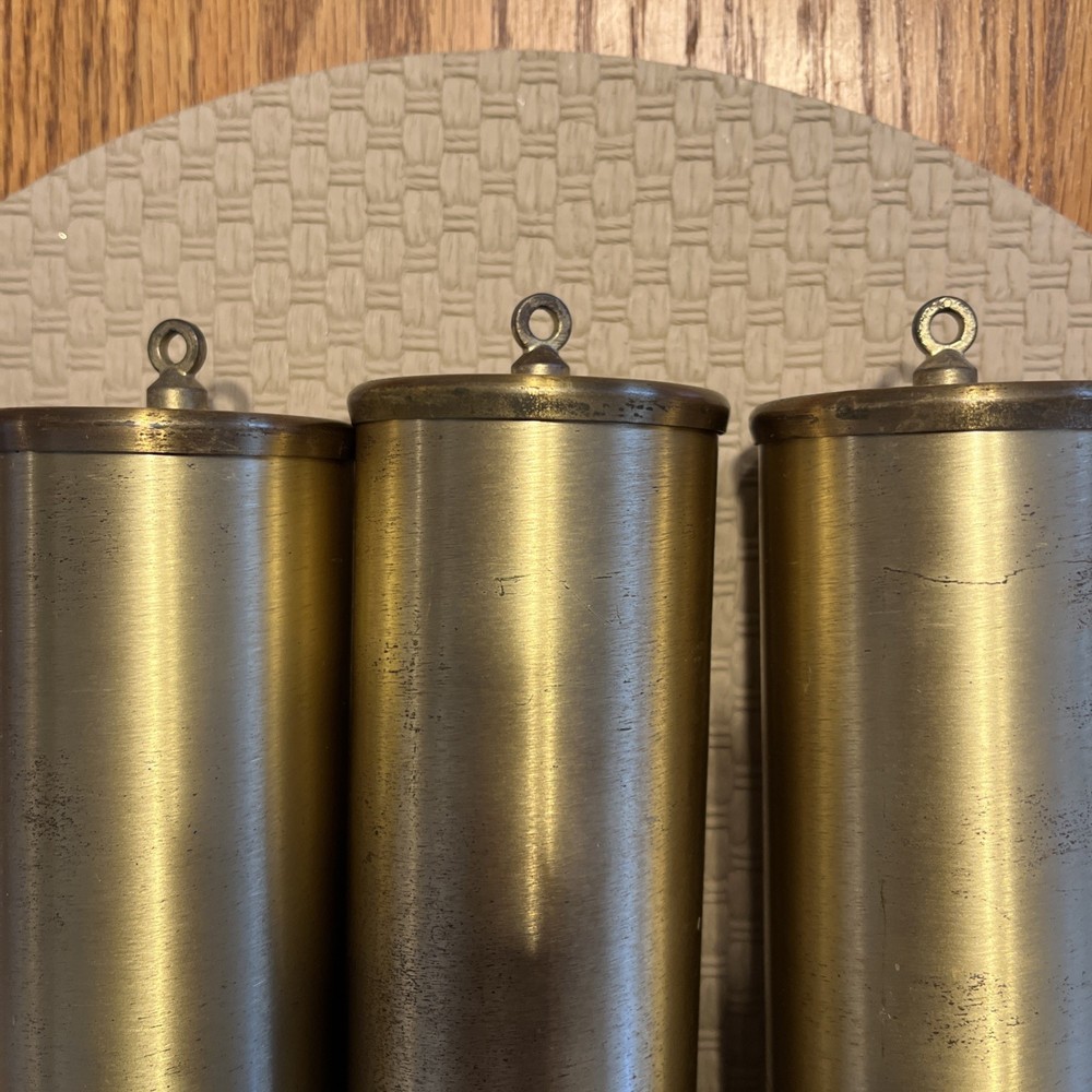 Brushed Brass Grandfather Clock Weight Shells qty-3 Bundle