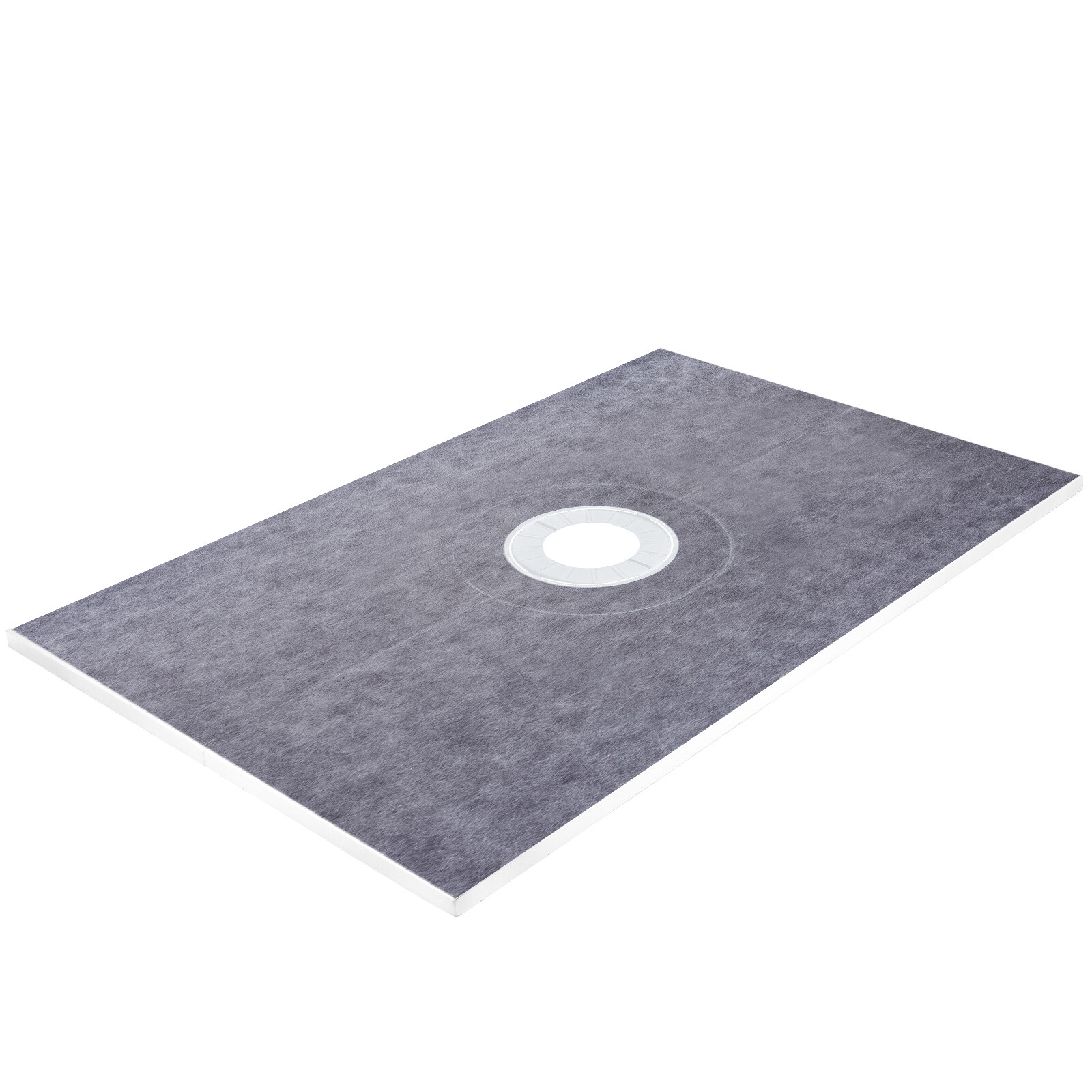 VEVOR Shower Curb Kit 38"x60" Central Drain Tray & Drainage & 2 Cuttable Curbs