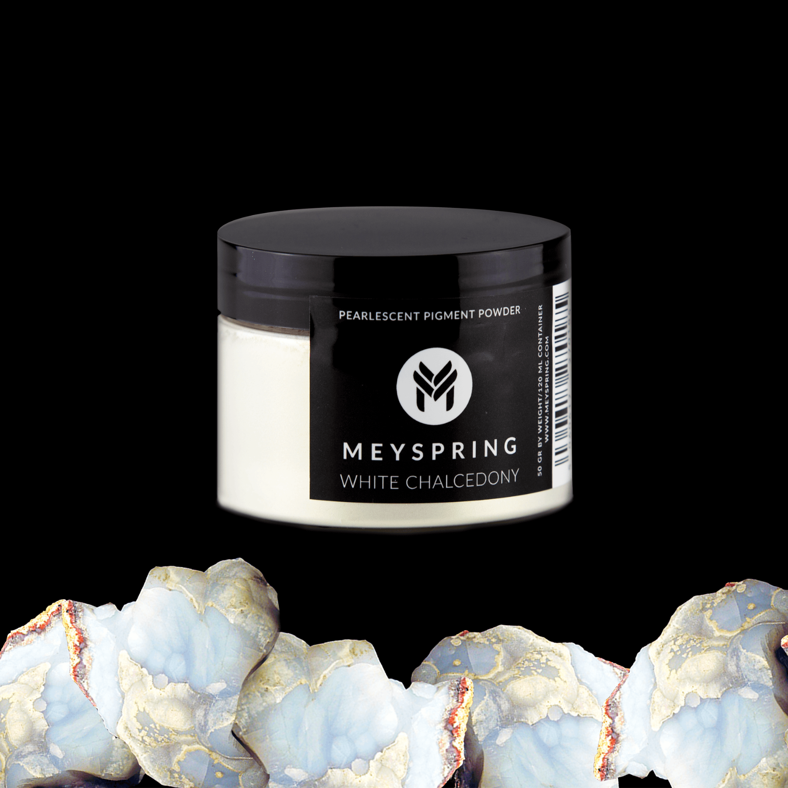 MEYSPRING White Chalcedony Mica Powder for Epoxy - Resin Color Pigment