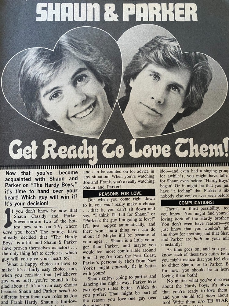 Shaun Cassidy, Full Page Vintage Clipping