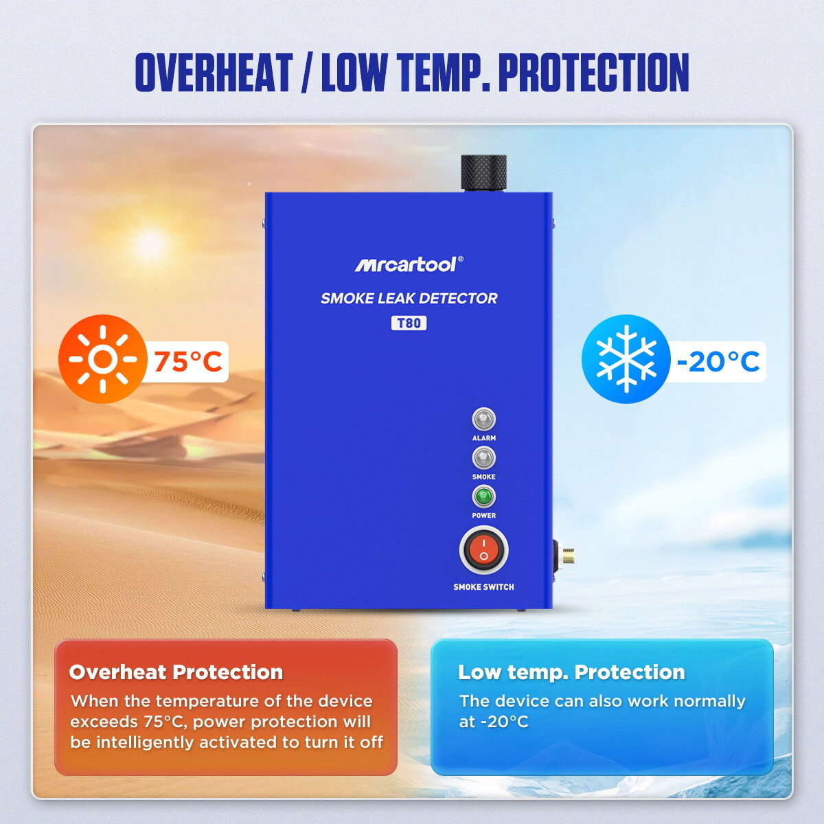 Auto EVAP Smoke Machine Fuel Pipe Systems Leakage Detector Built-in Air Pump