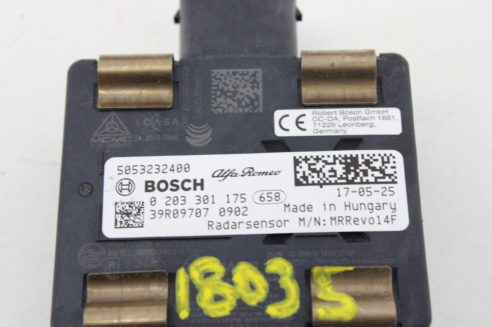 2017-2019 ALFA ROMEO GIULIA FRONT DISTANCE RADAR SENSOR MODULE UNIT OEM