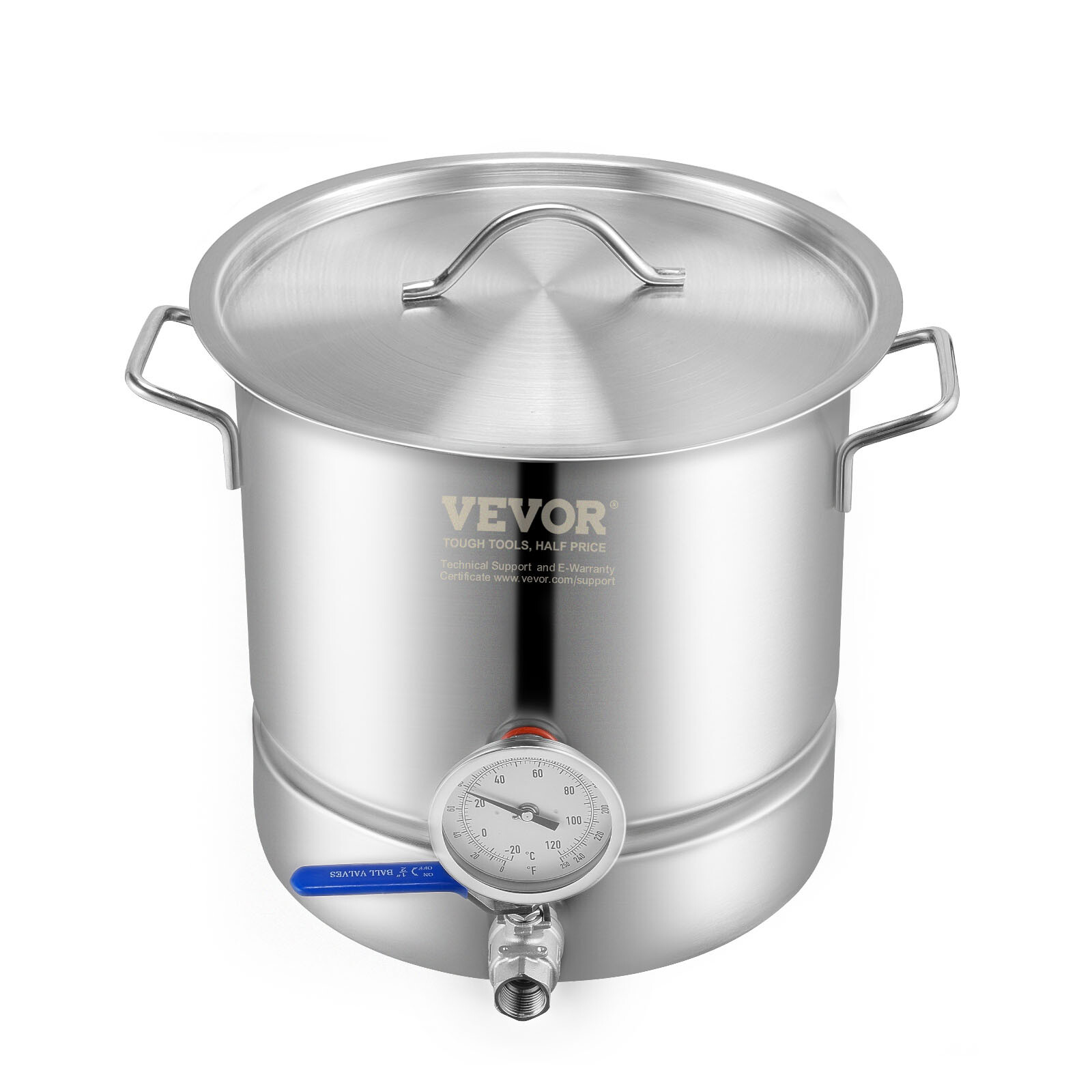 VEVOR Stainless Steel Home Brew Kettle Set 5 Gal Beer Stock Pot with Accessories