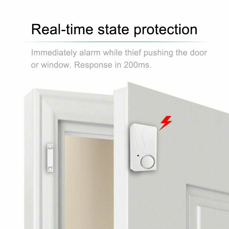 Apartment Safety Magnetic Window Door Alarm *4 Control by Remote Simple Function