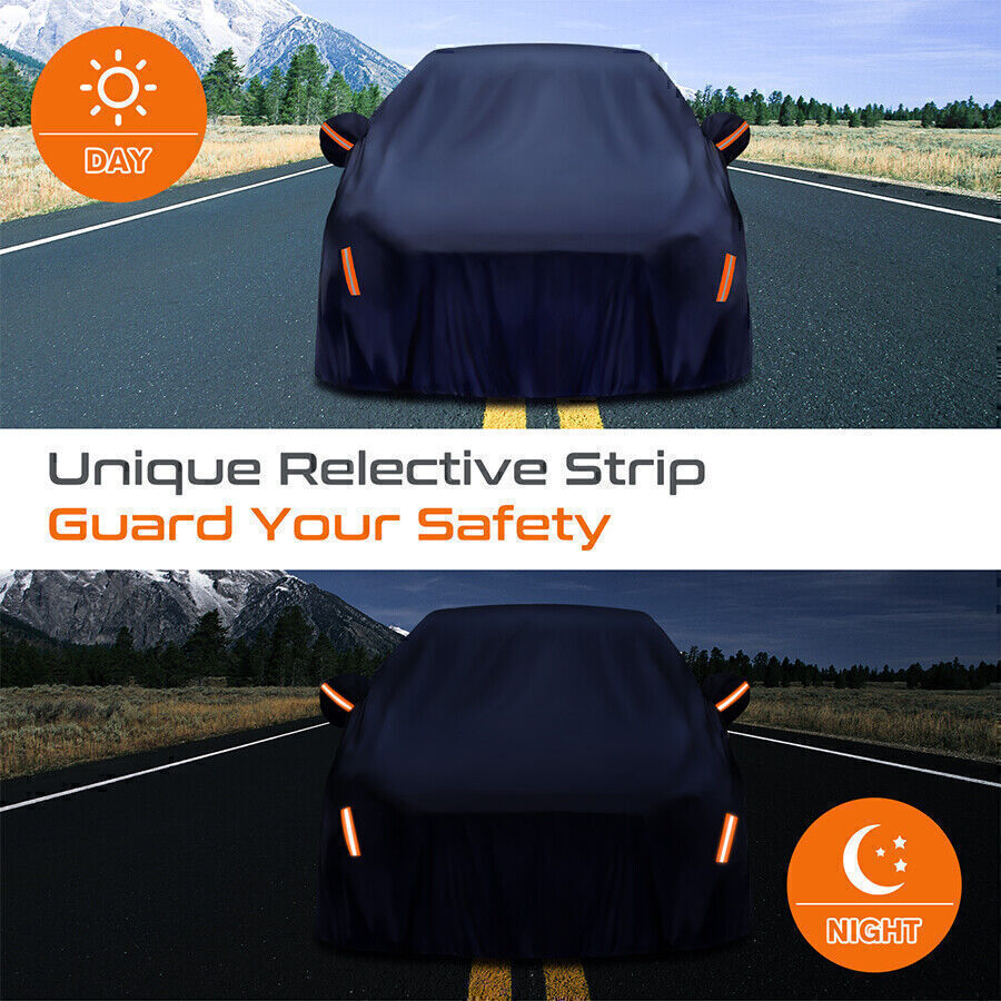 Full Car Cover Waterproof All Weather Protection Anti-UV Rain Snow Anti Scratch