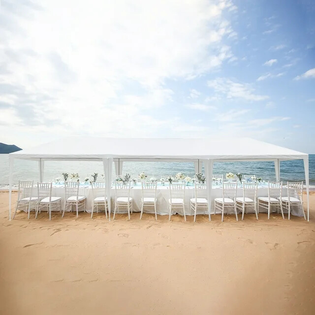 10'x30' Canopy Party Wedding Tent Outdoor Gazebo Pavilion Heavy Duty/Spiral Tube