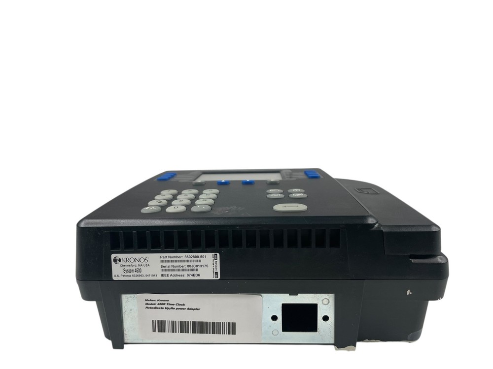 KRONOS 4500 System 8602800-501 Digital Time Clock switching