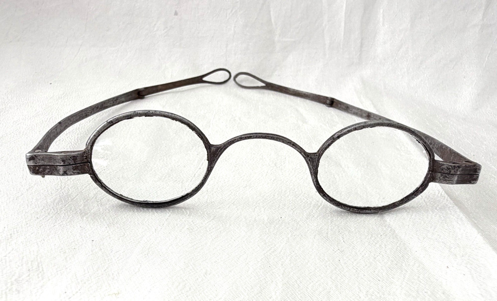 ANTIQUE 19th Century Iron TURNPIN Spectacles
