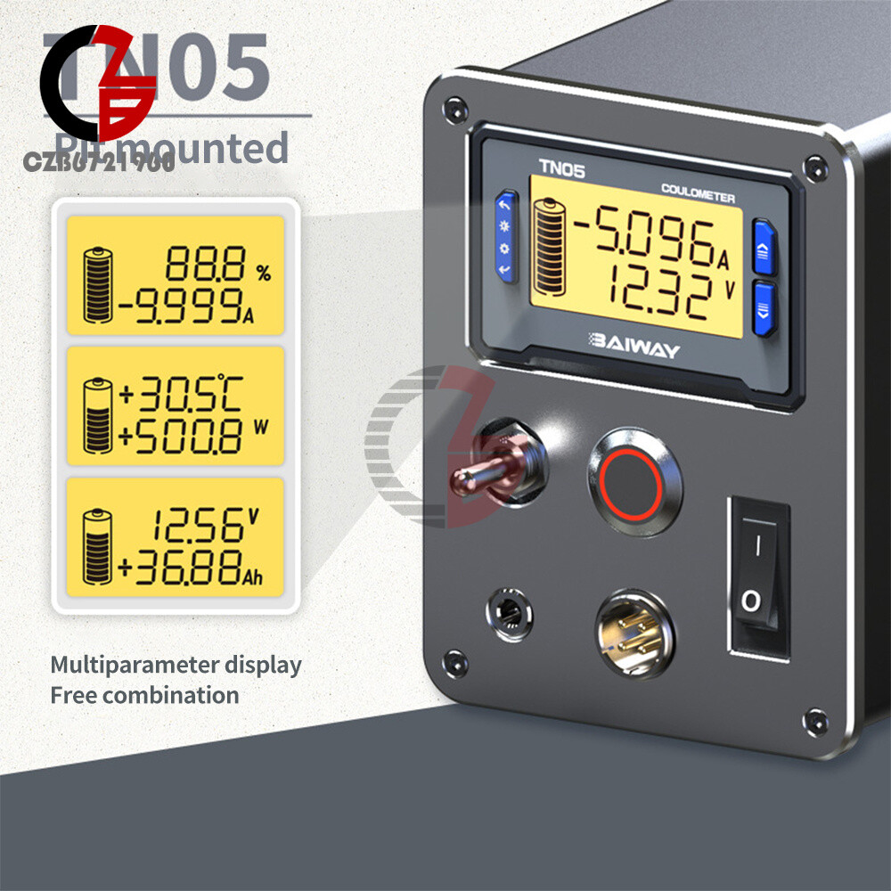 DC Voltage Current Power Meter Battery Power Indicator Built-in Sampler DC 8~80V