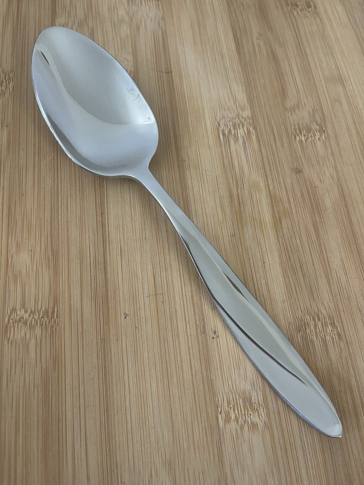 Oneida SIMMER Frost Glossy Handle Stainless SOLID SERVING SPOON 8.75” NEW!