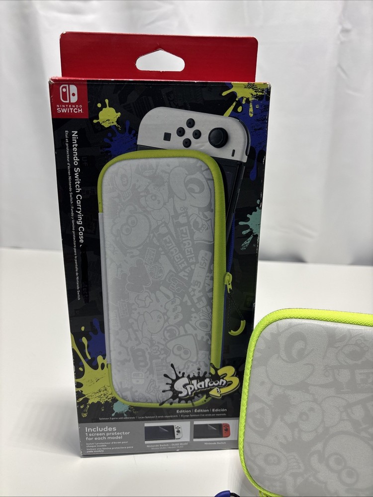 Nintendo Switch Case Splatoon 3 Edition New In Box Missing Screen Protector