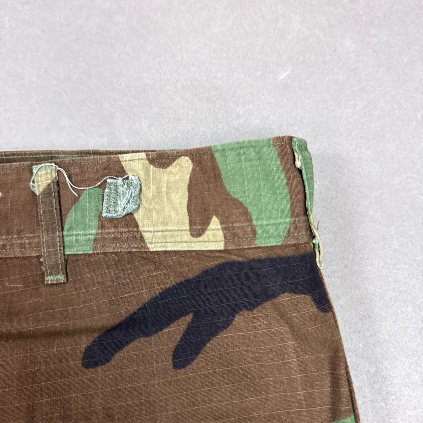 Vintage Military Pants Men 38x32 Green Camo Woodland Trouser Large Reg Distress