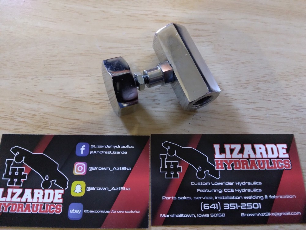 Lowrider hydraulics Chrome Hex slowdown, 1/4 npt 1pcs