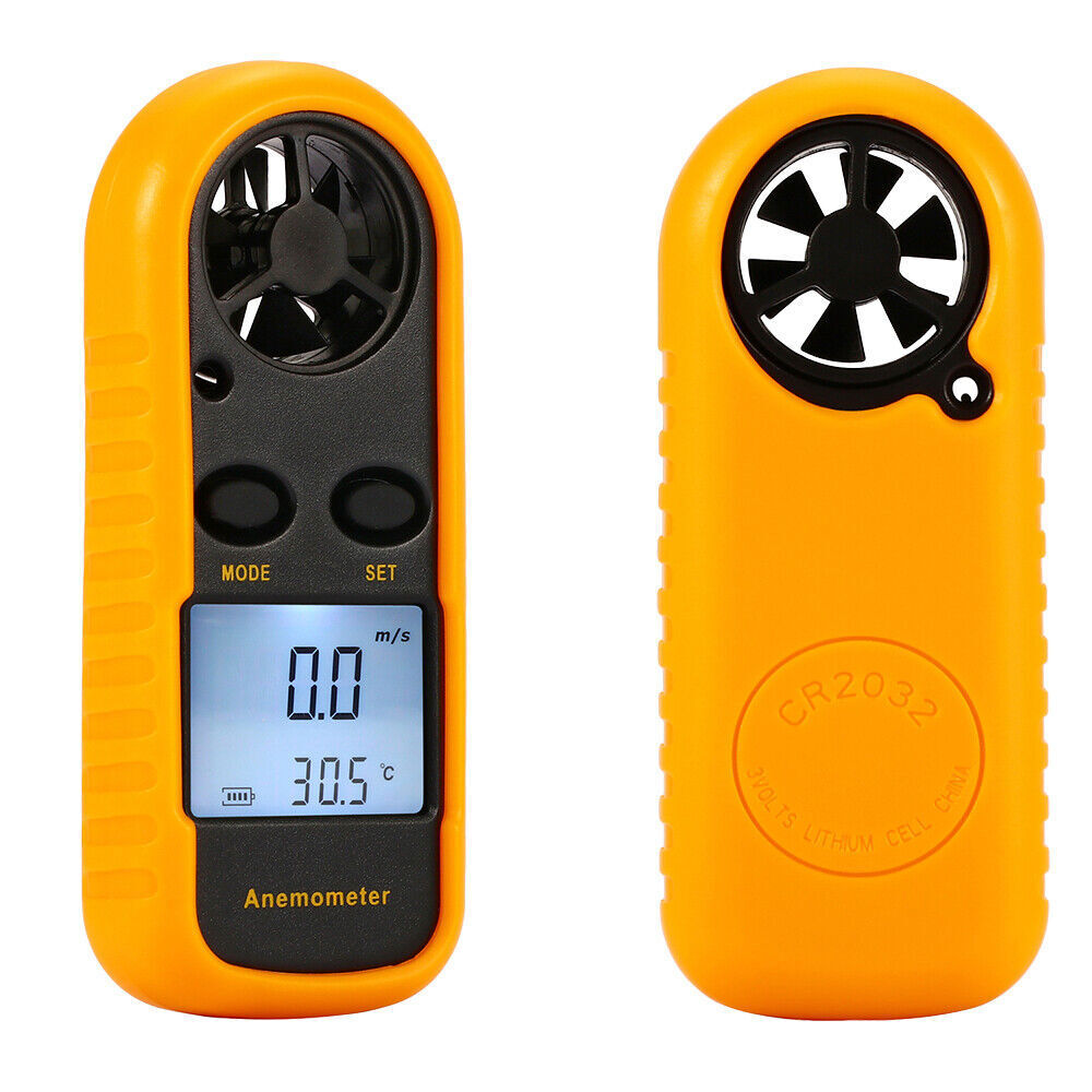 Handheld Digital LCD Air Wind Speed Anemometer Temperature Gauge Meter Tester