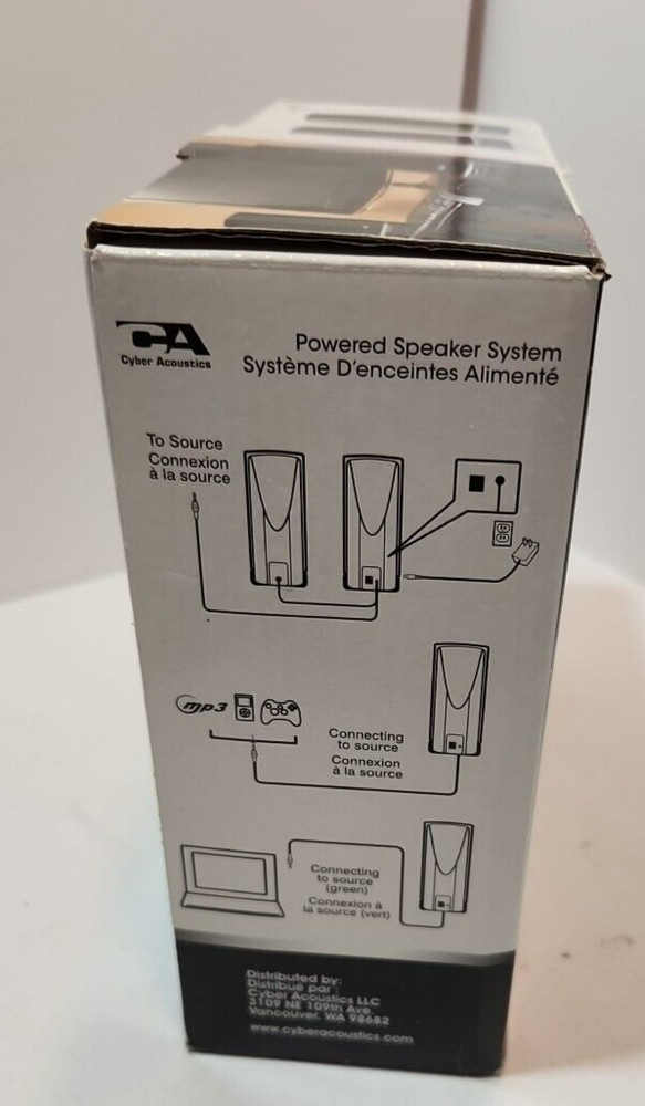 Cyber Acoustics CA 24S Powered Speakers NIB