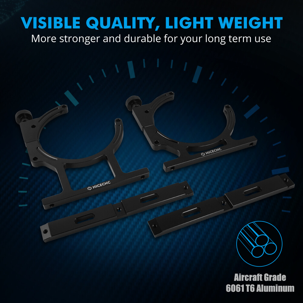 NICECNC 7" Nitrous Oxide Aluminum Single Bottle Bracket Anodized Black Mount